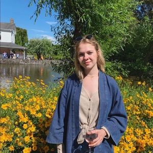 UO Waffle Knit Button Down Sweater